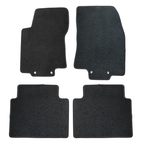 GXARTS Custom Fit Velour Carpet Floor Mats Fit for Nissan Rogue 2014 2015 2016 2017 2018 2019 2020 (Not Fit Sport/Select/Hybrid),Front & Rear 4-Piece Set, with Anti-Slip Buckle, Black