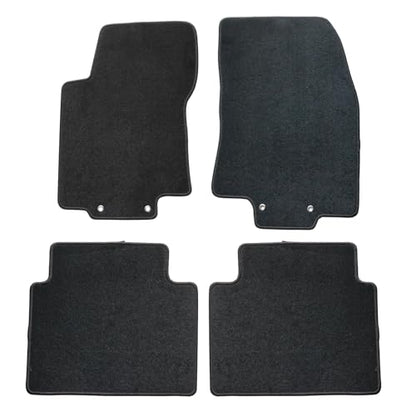 GXARTS Custom Fit Velour Carpet Floor Mats Fit for Nissan Rogue 2014 2015 2016 2017 2018 2019 2020 (Not Fit Sport/Select/Hybrid),Front & Rear 4-Piece Set, with Anti-Slip Buckle, Black