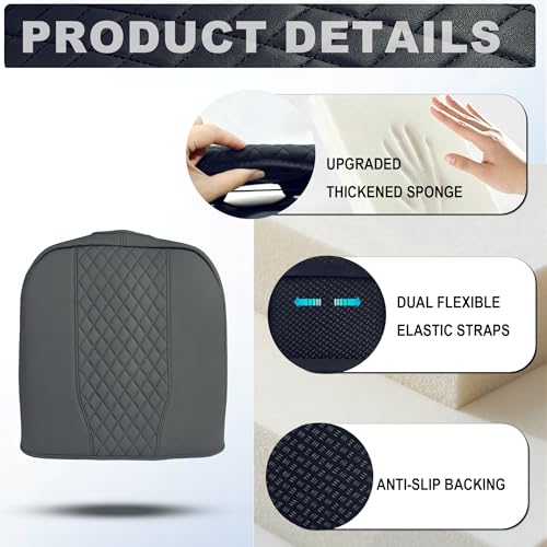 Car Center Console Cover for Chevy Silverado GMC Sierra 2019-2026/Tahoe & Suburban & Yukon 2021-2026 PU Armrest Cover Console Pad Interior Accessories, Anti-Scratch Black, Bucket Seat Only - size: Bucket Seat-Silverado&Sierra 2019-2026