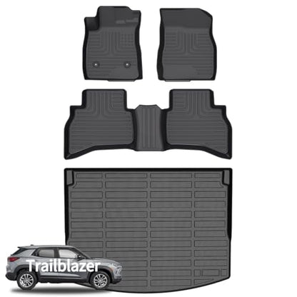 Wayhigh® Floor Mats & Cargo Liner for Chevy Trailblazer AWD 2021-2026 (Not for FWD) (Only Suitable for Upper Trunk), All Weather TPE Car Mats Heavy Duty, Floor Mats Custom for Trailblazer Accessories - style: 5) For Chevy Trailblazer AWD / 2021-2026 / Mat