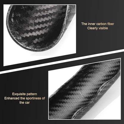 3PCS Steering Wheel Cover, Carbon Fiber Anti-Skid Steering Wheel protection, Car Steering Wheel Cover for Men/Women, Segmented & Wavy Design, Universal Car Interior Accessories (Black)