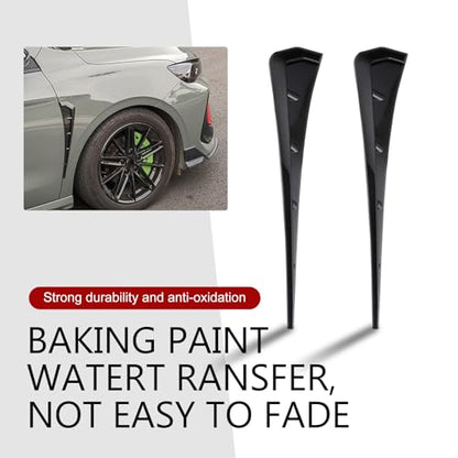 2PCS Car Fender Side Vents, ABS Air Wing Vent Trim Sticker, Fender Decoration Sticker, Styling Auto Air Flow Intake Hole Spoiler Decor Cover, Universal Auto Exterior Accessories