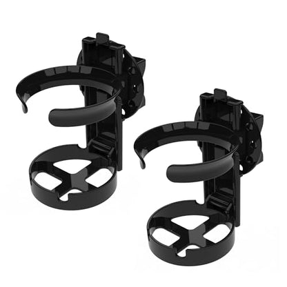 Mobility Cup Holder for Adults 2 Pack - Portable Drink Holder for Wheelchair - Compatible with Walker, Rollator, Transport Chair or Scooter - Easy Install, Removable, Adjustable, Foldable Cup Carrier - size: 2 Pack