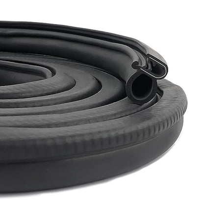 20Ft Car Door Seal Strip,U-Shaped Automotive Weather Stripping Rubber Seal Strip with Metal Clips,Universal Push-in Car Door Edge Guards Fits Car Truck Boat RV Home (20Ft) - color: 20Ft