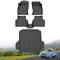 Hutisya-Floor Mats & Cargo Liner Set Fit for 2019-2026 Volkswagen Jetta All Weather Protection Anti-Slip & Durable TPE Full Set Liners Automotive VW Jetta Accessories-Black - style: 57)For Jetta 2019-2026 Full Set