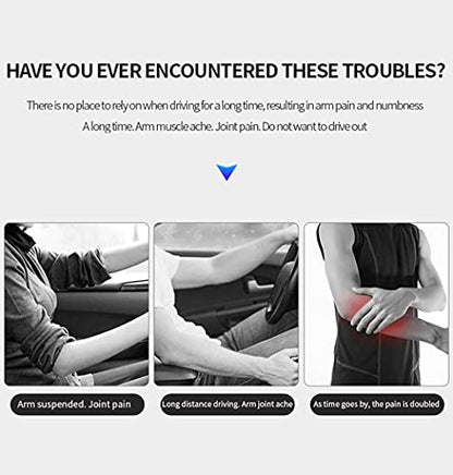 JEYODA Car Armrest Pad, Left Elbow Support, General Leather Booster Pad, Central Armrest Box, Adjustable Armrest (Beige) - color: Beige