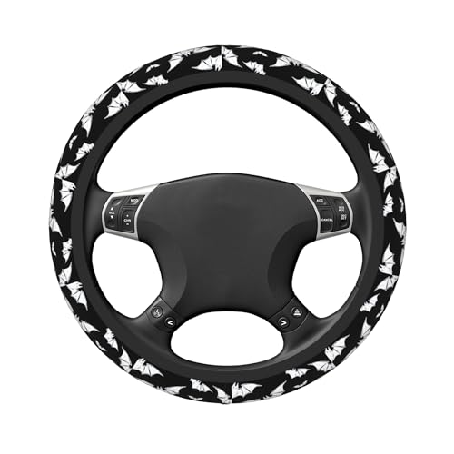 Halloween Bats Car Steering Wheel Cover Universal 15 Inches Anti-Slip Breathable Sweat Absorption Neoprene Car Accessories - color: Halloween Bats