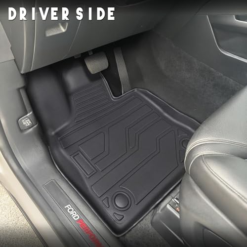 KARPAL Floor Mats for 2020-2025 Ford Explorer (Fit 6 & 7 Seat), Custom Fit TPE All Weather Ford Explorer Accessories 1st & 2nd & 3th Row Floor Liner & Trunk Mat with Backrest Mat - style: 2020-2025 | For Ford Explorer | Full Set