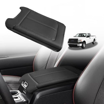 Center Console Armrest Cover Fit for Ford F-150 F150 2009-2014 Accessories, Comfort Armrest Pad Console Lid Cushion Vegan Leather Regular Thick(Bucket Seat ONLY) - size: 2) 09-14 |F150| Bucket Seat, Regular