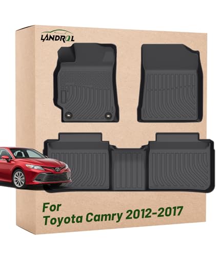 Car Floor Mats Replacement for Toyota Camry 2012-2017 Protection All Weather Custom Fit Waterproof Carpets Heavy Duty Durable Accessories Odorless Liners Front & Rear Black - size: Floor Mats for Camry 2012-2017