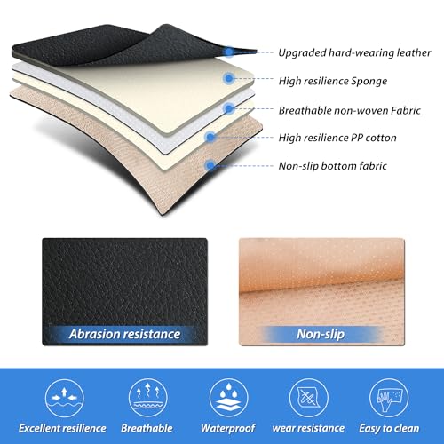 Nilight Car Seat Covers Custom Fit 2009-2024 F150 and 2017-2024 F250 F350 F450 Waterproof Wear-Resistant Faux Leather Anti Slip Cushion Set (2PCS Front Seats Cover) - color: Front Sets 2 Seat, style: Ford 2009-2024