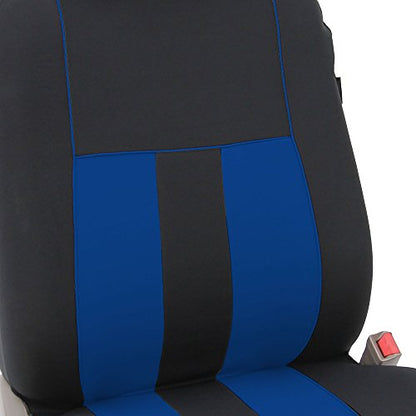 FH Group Striking Striped Car Seat Covers - Universal Fit, Washable Seat Covers for Cars, SUVs, Vans, Sedans, Blue, Front Set - color: Blue, size: Front Set
