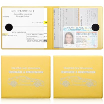 UYYE Car Organizer, 2-Pack Glove Box Documents Holder, Yellow, Waterproof, Classic Style, Space Theme, Unisex-Adults, Vehicle Owners, Drivers - color: Yellow