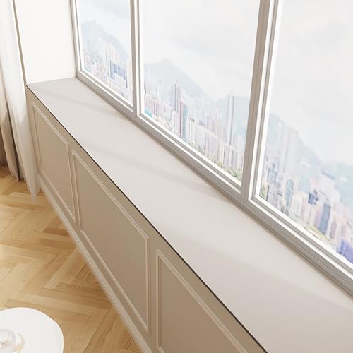 Window Sill Mat, Narrow Dustproof Window Sill Protective Cover, Diatom mud windowsill Pads can be Cut, Balcony Protective Pad Absorbent (White, 39''x6'')
