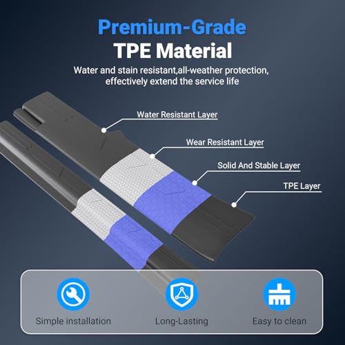 8Pcs Door Sill Protector Compatible with 2019-2026 Chevy Silverado GMC Sierra 1500 Crew Cab Car Threshold Protector Car Door Entry Guard Replacement for 2019-2026 Chevy Silverado Accessories - size: Compatible with 19-26 Silverado Sierra(INT+EXT)