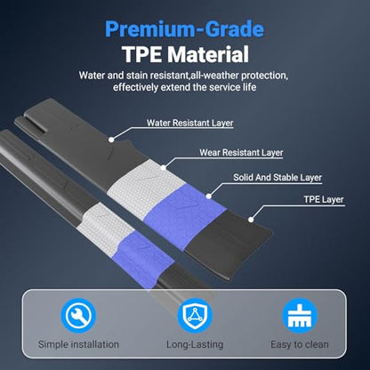 8Pcs Door Sill Protector Compatible with 2019-2026 Chevy Silverado GMC Sierra 1500 Crew Cab Car Threshold Protector Car Door Entry Guard Replacement for 2019-2026 Chevy Silverado Accessories - size: Compatible with 19-26 Silverado Sierra(INT+EXT)