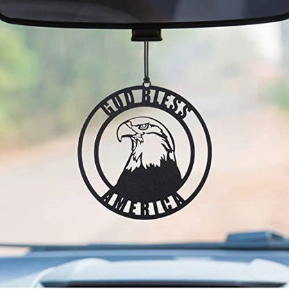Rear View Mirror Accessories - Car Mirror Hanging Accessories - Car Pendant, Car Charms Ornament - Swinging Ornaments Cars Accessory for Men and Women Hanger - Black (American Bald Eagle) - style: American Bald Eagle