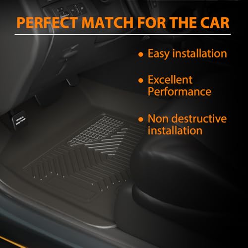 G-PLUS Floor Mats & Cargo Liners 4PCS,Compatible with Honda CRV 2023 2024 2025(Include Hybird), TPE All Weather 1st & 2nd Row Floor Mats and Car Trunk Mat (Upper Position) Black - size: 23-25|Fit Honda CRV|4PCS