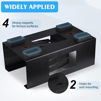 4 Pcs Magnetic Glove Box Holder Dispenser Wall Mounted Towels Wipes Paper Tissue Glove Box Holder for Hospital Home Office Organizing Accessories (4)
