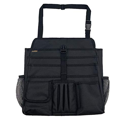 ECWKVN Car Front Seat Organizer with Dedicated Tablet/Laptop Storage, Vehicle Storage Organizer with Cup Holder-Adjustable Strap, Hardened Buckles, Car Seat Organizer Law Enforcement