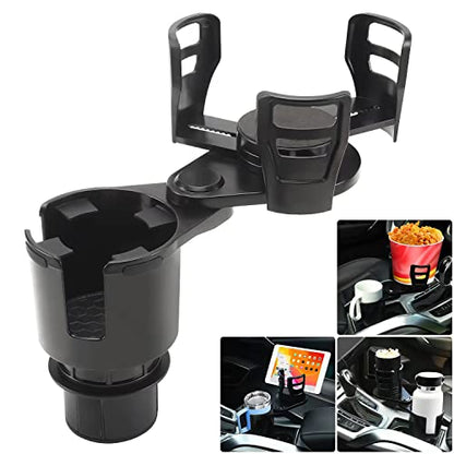 Cup Holder Expander for car 2 in 1 Multifunctional Car Cup Holder Extender Adapter with Adjustable Base Compatible with Hydro Flask, Yeti, Nalgene, 32/40 oz Large Bottles Drinks Mugs