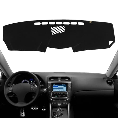 Dashboard Cover Dash Mat Fit for 2013-2006 Le-xus IS250 IS350 (for Left Hand Drive),Car Dash Board Mat Anti-Glare Carpet,Non-Slip Pad Sunshield Protector (Black) - color: Black, size: Fit 06-13 IS250/IS350 - (Black)