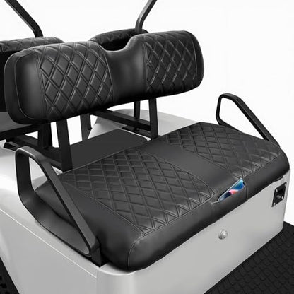 EZGO Seat Covers, Golf Cart Seat Covers for EZGO TXT 1994-2013 and EZGO RXV OEM Ordinary Seat Thick Marine Leather Custom Diamond Comfortable/Anti-Scratch/Anti-Fading/Easy to Install - style: Fit EZGO TXT Front Seat
