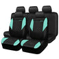 CAR PASS Mint Leather Seat Covers Full Set-Universal Quilting Cute Girly Car Seat Cover with 5mm Composite Sponge Inside,Airbag Compatible,2zipper Bench for Most Sedan,SUV,Truck(Full Set,Mint) - color: Black and Mint, size: Full Set (Front and Rear)