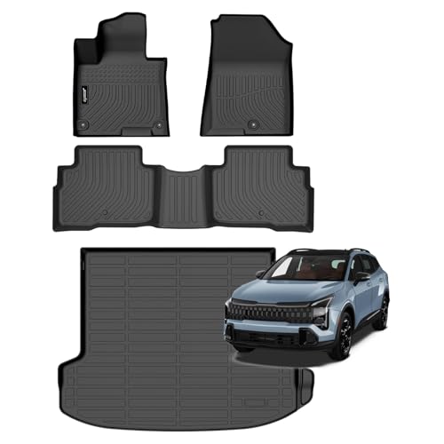 Jenofa-Floor Mats for Kia Sportage 2026 Hybrid All Weather Car Mats Cargo mat Automotive Floor Liner Custom Car Mat for Sportage Accessories - style: 12|For sportage hybrid|2026|Set
