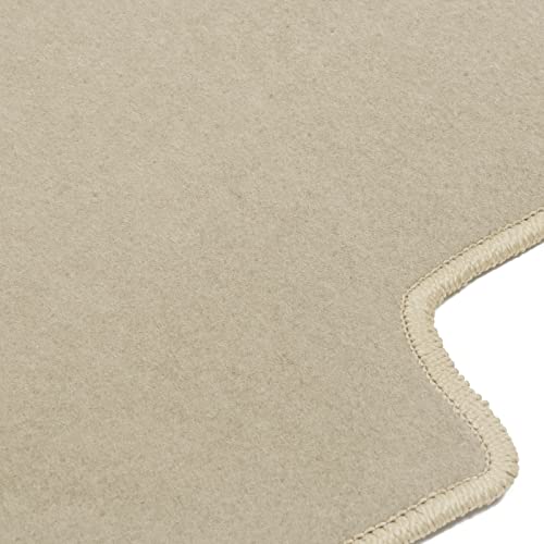 IKON MOTORSPORTS, Floor Mats Compatible with BMW F10 5-Series 4-Door Sedan, 2011-2016 Factory Fitment Beige Nylon Front & Rear Car Floor Mats Liner Carpets Replacement 4PC, 2012 2013 2014 2015
