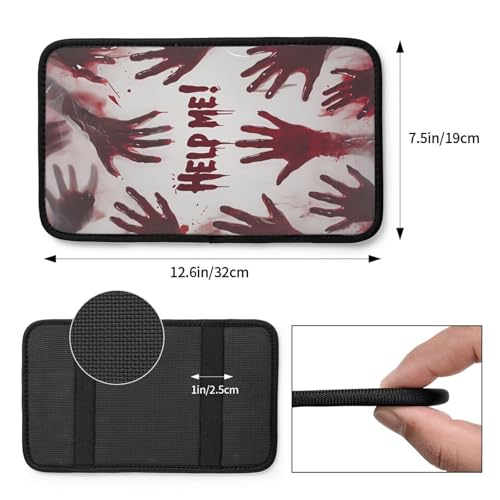 Universal Car Center Console Cushion Pad, Red Hand Soft Waterproof Car Center Console Cover Auto Armrest Seat Box Cover Protector for Most Vehicle SUV Truck Car - color: Red Hand