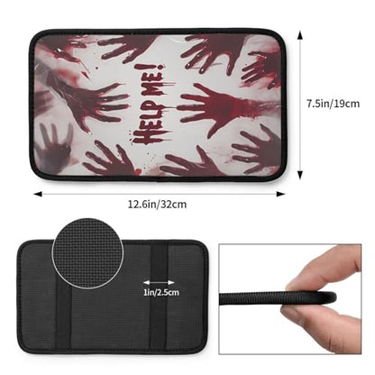 Universal Car Center Console Cushion Pad, Red Hand Soft Waterproof Car Center Console Cover Auto Armrest Seat Box Cover Protector for Most Vehicle SUV Truck Car - color: Red Hand