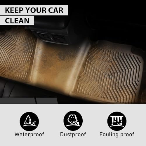 G-PLUS Floor Mats Compatible with Chevy Silverado GMC Sierra 1500 Crew Cab 1999-2006, All Weather Full Cover Protection 1st & 2nd Row TPE Floor Liners,Black - size: 1999-2006|Fit Silverado 1500 Crew Cab|3Pcs
