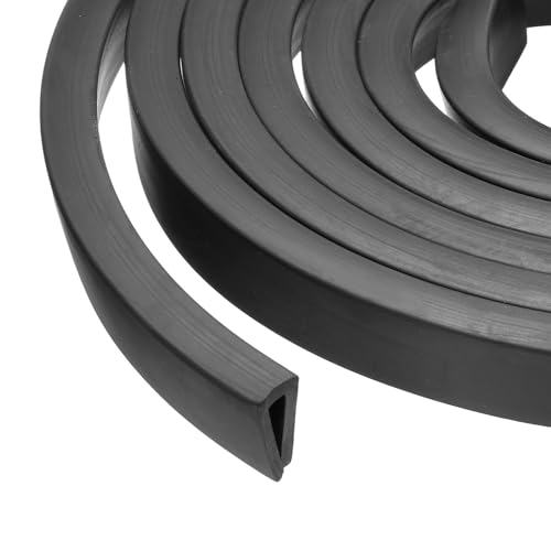 PATIKIL 6.6ft U Rubber Edge Trim Fit for 7mm Edge, 16 mm x 30 mm Black - size: Fit for 7" x 6.6ft x 16mm x 30mm