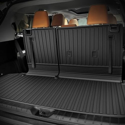 AOMSAZTO Cargo Mat Compatible with 2024 2025 2026 Toyota Grand Highlander: Cargo Liner with Backrest Mat 2-in-1 - All Weather TPE Trunk Mat for Grand Highlander Accessories (Not Fit Highlander) - style: 2024-2026 | For Toyota Grand Highlander Cargo Mat
