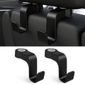Car Seat Hooks Anti-Drop Headrest Storage Hanger Universal Fit Automotive Organizer for Purse Bag Coat Black 2 Pack