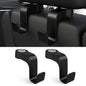 Car Seat Hooks Anti-Drop Headrest Storage Hanger Universal Fit Automotive Organizer for Purse Bag Coat Black 2 Pack