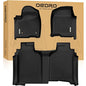 OEDRO Floor Mats Fit for 2019-2026 Chevy Silverado/GMC Sierra 1500 & 2020-2026 Silverado/Sierra 2500HD/3500HD Crew Cab TPE Floor Liner, No Rear Underseat Storage Box