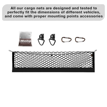 Truck Bed Cargo Net Compatible with Toyota Tundra 2007-2024 2025 2026 Accessories, Pickup Truck Bed Cargo Organizer Storage Net with Heavy Duty Carabiners - style: 2007+ Tundra