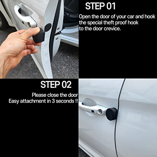 Scratch Defense Mini 2Pcs Car Door Ding Protector Removable Magnetic Car Door Edge Guard Dent Prevent Car Edge Anti Scratch Protector Guards Door Protection Side Door Guards for Cars