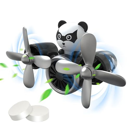 Car Air Freshener Pilot Twin Rotating Propeller, Cute Auto Fan Diffuser Air Outlet Car Vent Clip Fresheners, in-vehicle Fun Rotating Accessories Automotive Air Fresheners Decoration