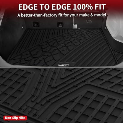 LASFIT Trunk Mat for Jeep Grand Cherokee WL 2022-2025 2026 5-Seat (Include 4xe, NOT for L) All Weather TPE Custom Fit Cargo Mat Trunk Liner Cargo Liner, Black - style: Grand Cherokee 5-Seat 2022-2026 Cargo Mat