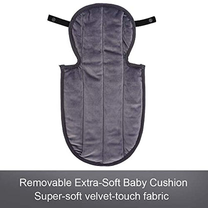 COOLBEBE New 2-in-1 Babybody Cushion for Baby Newborn Infants - Extra Soft Stroller Cushion Pads Car Seat Insert, Perfect for Carseats, Strollers, Swings, Grey - color: Grey