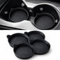 Car Cup Holder Coasters 4 Pack, Universal Silicone Cup Holder Insert, Non-Slip Cup Holder Liners, Waterproof Anti-Dust Cup Holder Accessories for Car Interior, Easy Clean (Black) - color: black