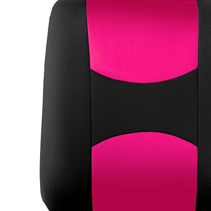 FH Group Car Seat Cover Rear Seat Cover for Back Seat Cloth - Universal Fit for Cars with Solid Bench, Pink Car Seat Protector for Dogs and Kids, Car Interior Accessories for SUV, Sedan and Van