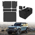 Cargo Trunk Mat with Backrest Mats for Ford Bronco 4 Door 2021-2025 2026,All Weather Protection TPE Heavy Duty Cargo Liner Bronco Accessories,Black - size: Ford Bronco 2021-2026