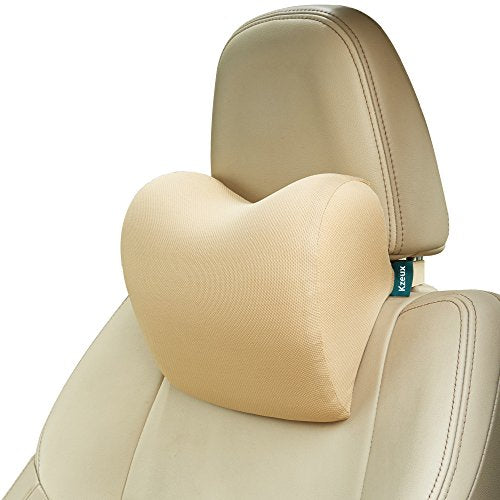Car Neck Pillow - Memory Foam Cervical Relief Cushion, Headrest Support for Pain, Beige - color: Beige