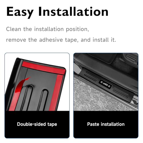 BIBLOZ ABS Material Door Sill Protector Compatible with Toyota Grand Highlander (Include Hybrid) LE/XLE/Limited/Platinum Accessories 2024 2025 2026 Door Sill Guards Trim(Not for Highlander)