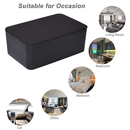 Diaper Wipes Dispenser, Tissue Storage Box Case, Wet Wipe Dispenser Holder with Lid for Home, Office, Cars (Black) - color: Black