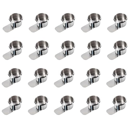 GSE Games & Sports Expert Stainless Steel Cup Holder, Drop-in Cup Holder for Casino Poker Tables, Work Desks, Boats, RVs, Cards & Trucks (Slide Under) - color: Jumbo, style: 20-Pack